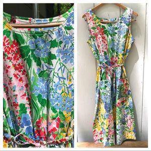 Vintage 1970s Sanibel Sport Floral Garden Dress